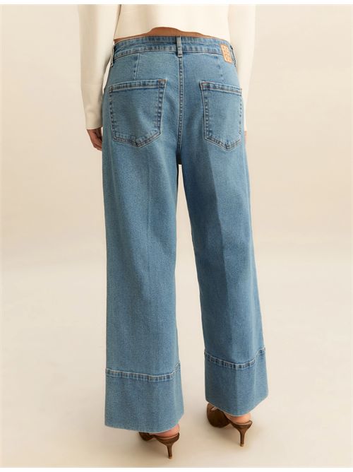 Denim cropped ampio - BLUE JEANS EMME MARELLA | EMMCROPP507/003